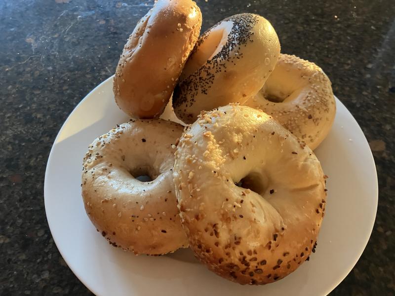 Bagels can be enhanced with all sorts of flavors and a variety of toppings. The photo shows everything, onion, sesame and poppyseed. JACK CLEMONS PHOTO